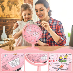 JOWHOL 8-inch globe rotates 360° for easy map reading.