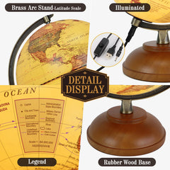 JOWHOL eight-inch globe serves as desk decor and learning aid