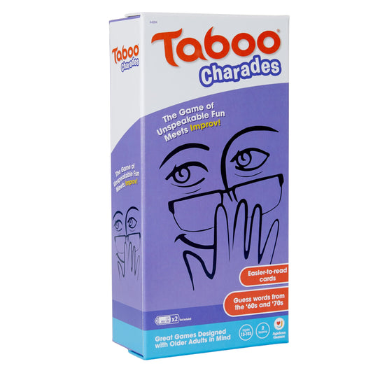 Joy For All Ageless Games Taboo Charades: big print cards for easy reading and clear play.