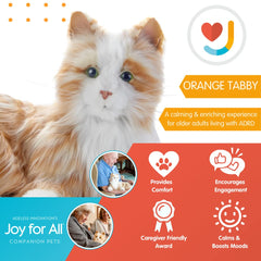 Joy For All Companion Cat interactive sensors demonstrate responsive touch and motion.