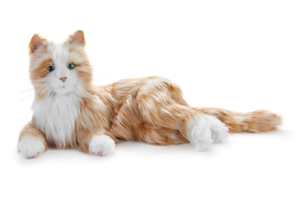 Joy For All Companion Cat orange tabby with lifelike fur offers comforting companionship.