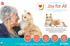 Joy For All Companion Cat purring closeup conveys gentle warmth and soothing interaction.