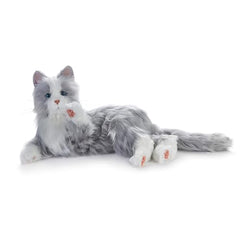 JOY FOR ALL companion cat silver-white fur detail highlights soft, comforting touch.