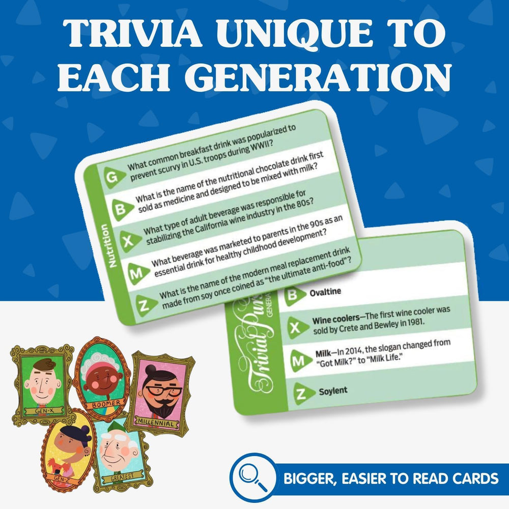 Joy for All Trivial Pursuit Generations game board with accessible design for seniors.