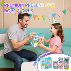 Joy Spot! Party favor set play dough jars for classroom rewards.