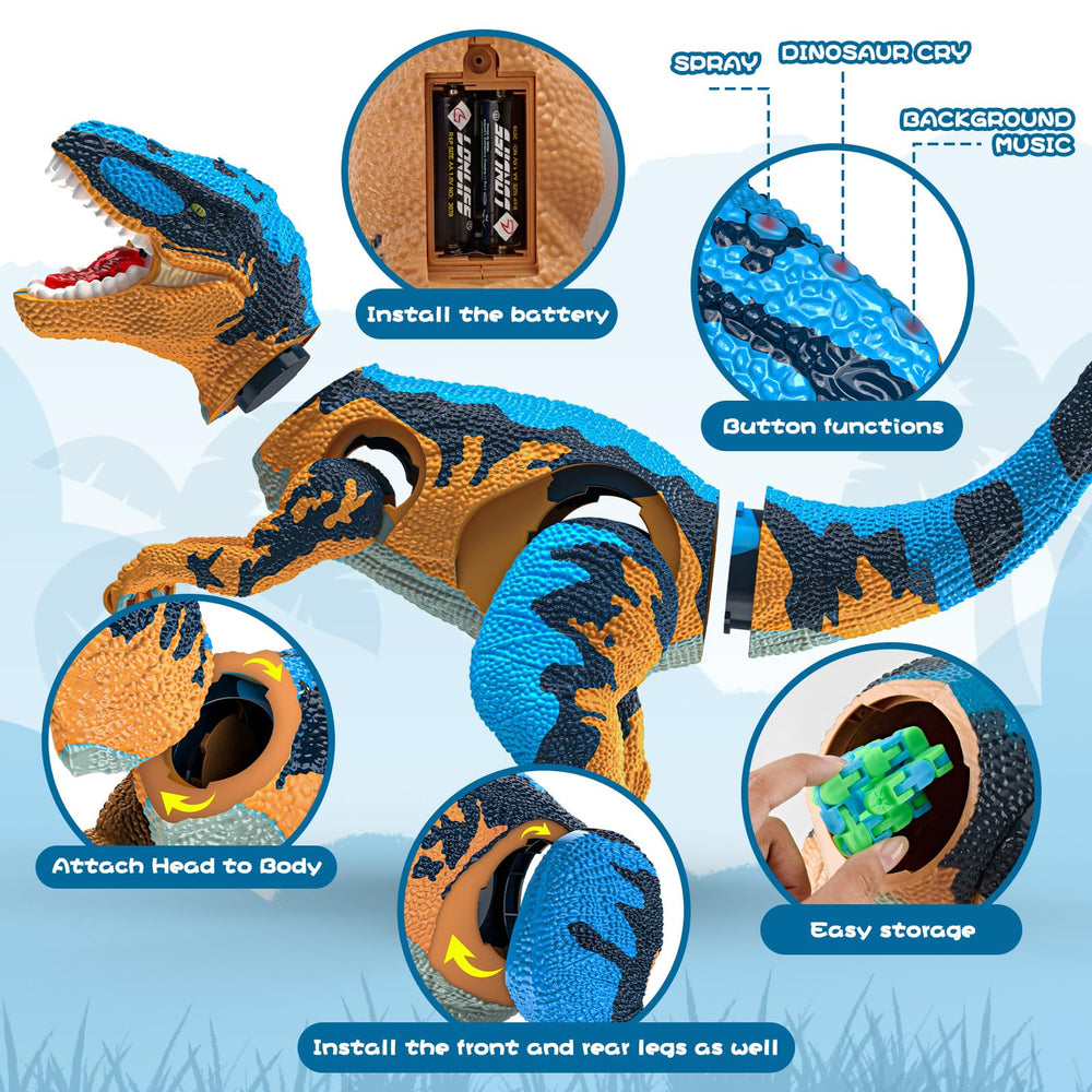 JOYBLI T-Rex lights, sounds, and mist enhance immersive pretend play