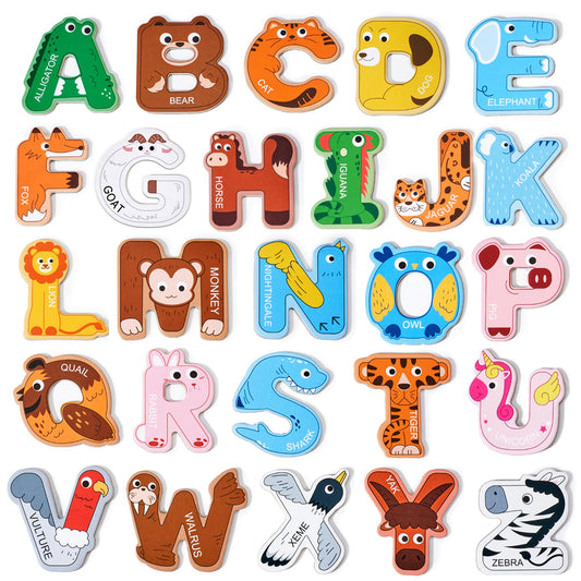 JoyCat alphabet letters A with alligator; engaging animal design to support early letter recognition