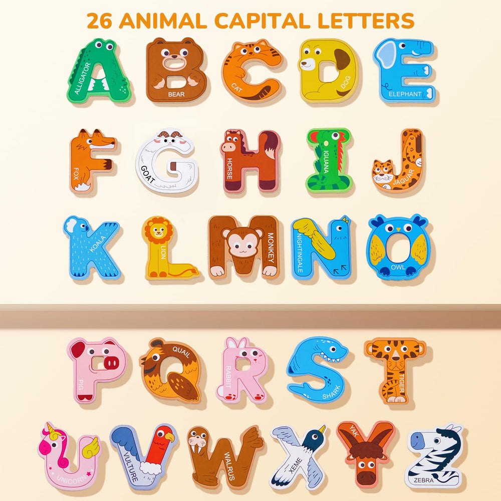 JoyCat alphabet letters B with bear; bright visuals enhance word-building and animal familiarity