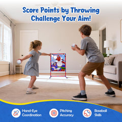 JoyCat strike zone net with two scoring holes for added challenge