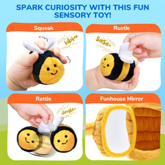 JoyCat bee squeaker adds surprising sound to encourage grabbing and exploration