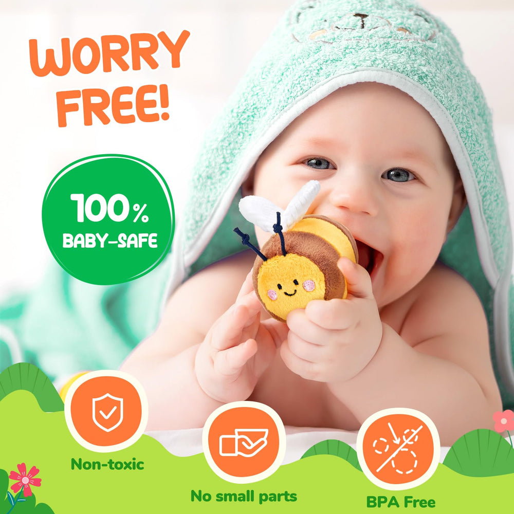 Five bees inside the hive for tiny hands and early motor play