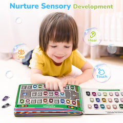 JoyCat Busy Book: farm animals matching page supports memory skills and interactive learning