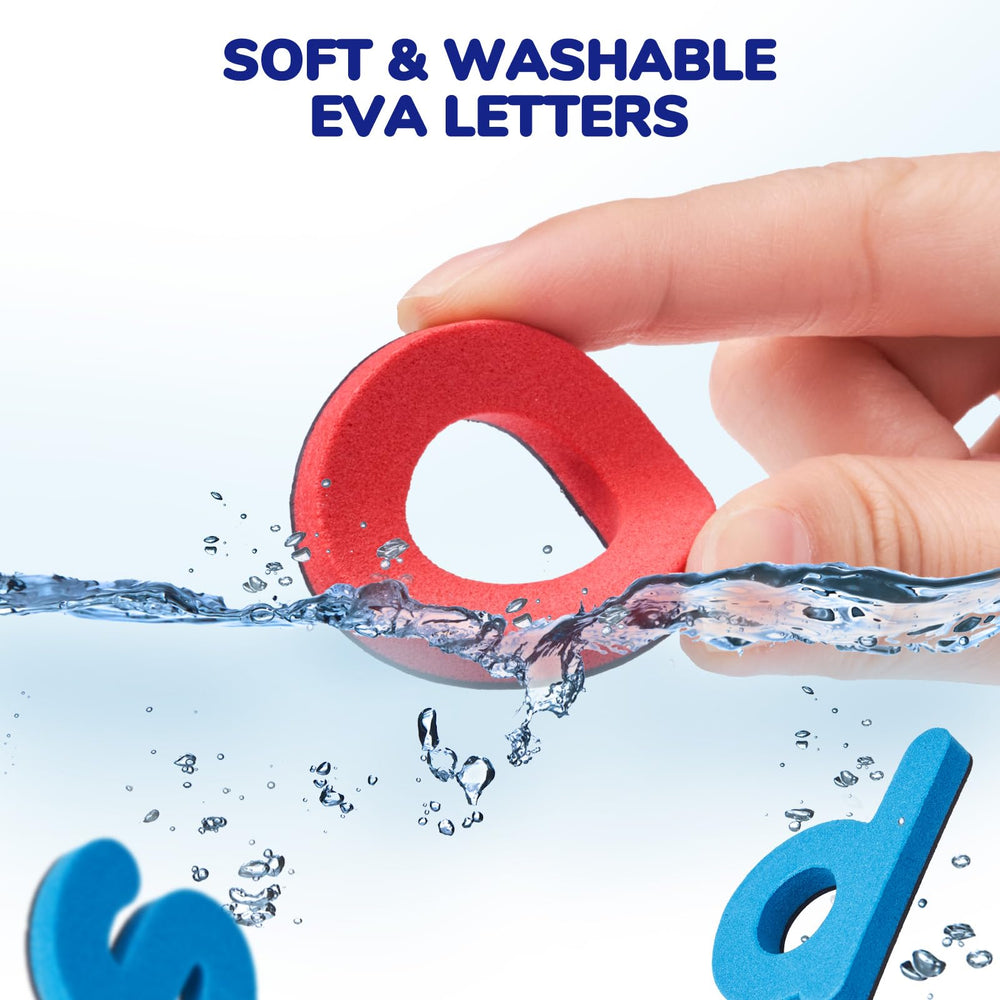 JoyCat EVA foam letters are soft and safe for little hands.