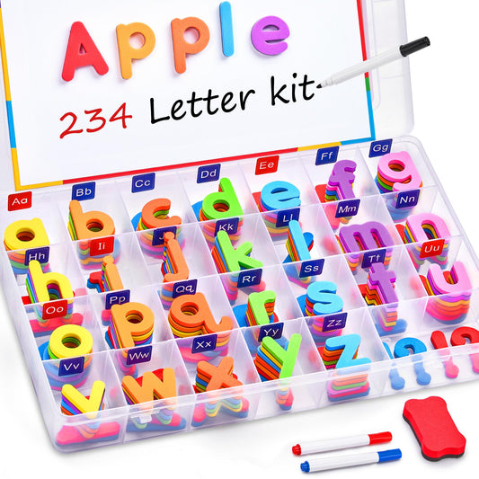 JoyCat Classroom Magnetic Letters Kit with storage box keeps letters organized for quick classroom setup.