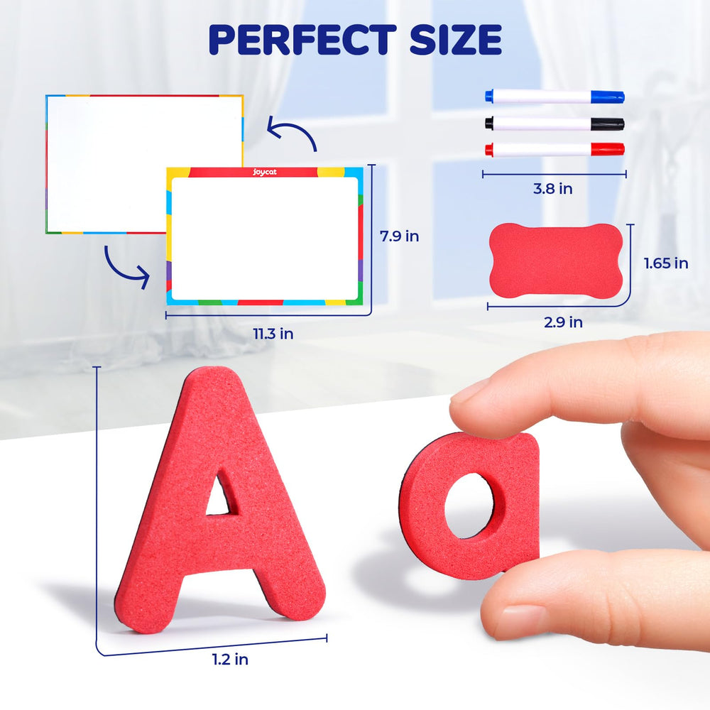 JoyCat red vowels and blue consonants aid pronunciation and decoding.