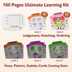 Judgment mode card activity on JoyCat tablet promotes critical thinking.
