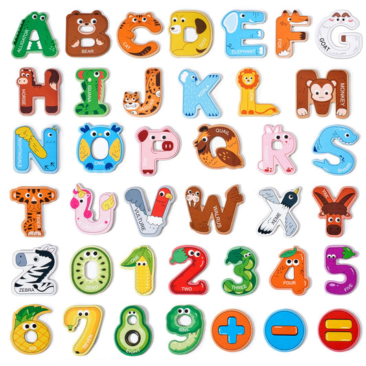 JoyCat magnetic letters and numbers on fridge help kids learn letters and basic counting
