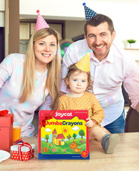 JoyCat crayons in a gift-ready kit with sturdy triangular design