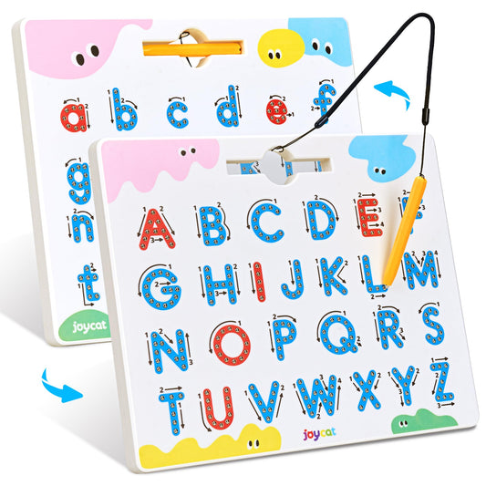 JoyCat magnetic letter tracing board upper-case side aids capital letter practice for kids