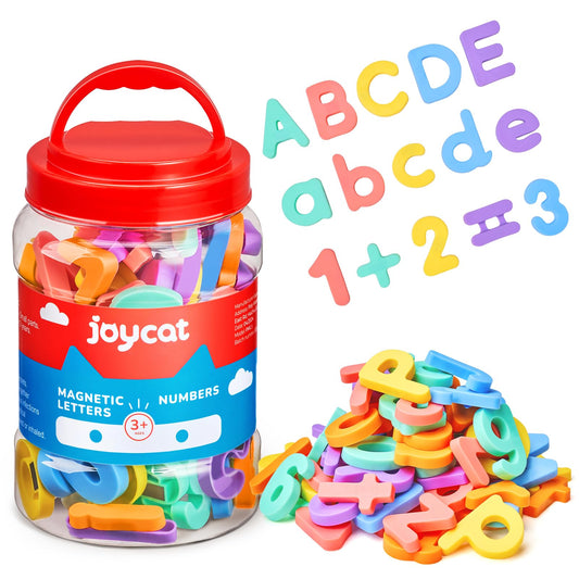 JoyCat magnetic letters on the fridge, colorful alphabet practice for toddlers