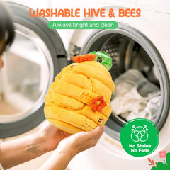 Nursery decor hanging beehive adds playful color