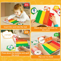 JoyCat pressable mat used for hands-on phonics activities