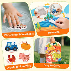 JoyCat reusable sticker book Weather cover fuels imagination while learning weather vocabulary.