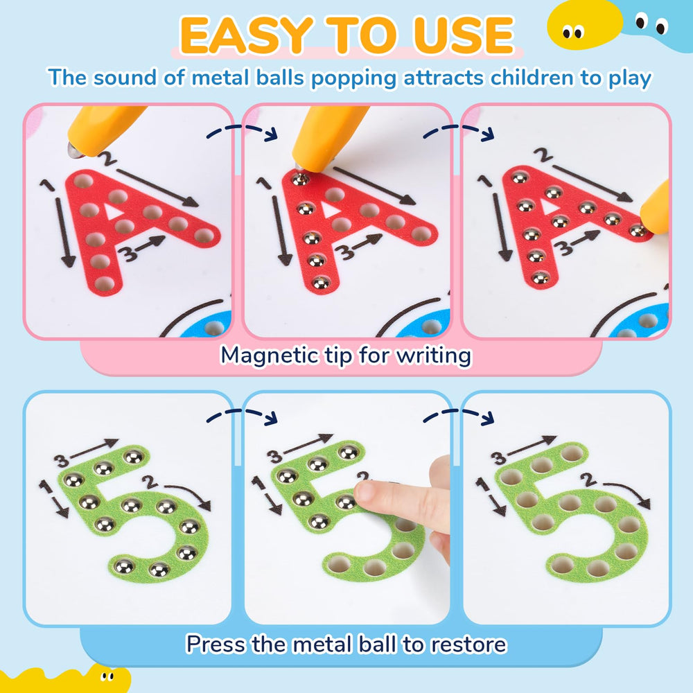 JoyCat tracing pen with beads provides multisensory feedback for engaging learning sessions.