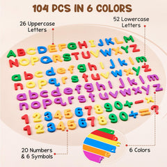 JoyCat upgraded grip magnetic letters and numbers for easy handling by toddlers.
