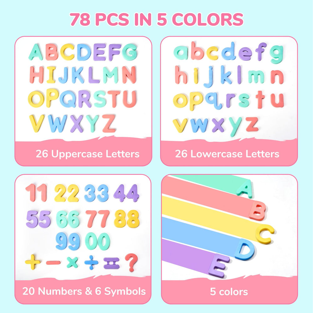 JoyCat uppercase and lowercase letters for early literacy practice at home or school.