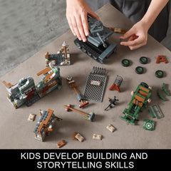 JOYCOLI barbed wire and sandbags add authentic battlefield barriers.