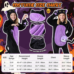 Joycover cat candy bag pairs with costume for convenient treats during Halloween.