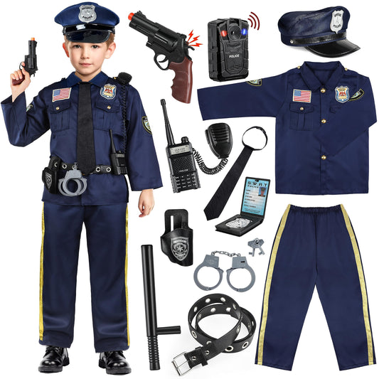 Joycover police officer costume kids set for imaginative play and role play