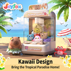 Joyfox Capybara mini claw machine side view highlighting soft decor appeal