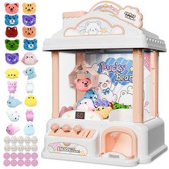 Joyfox Snow Hut Mini Claw Machine front view showcases cozy design and kid-friendly controls.