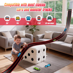 Portable Joyfresh Flex Track rolled up for easy storage and travel.