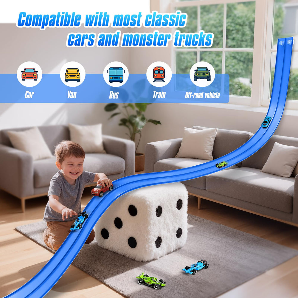 Joyfresh Flex Track rollable design simplifies storage after playtime.
