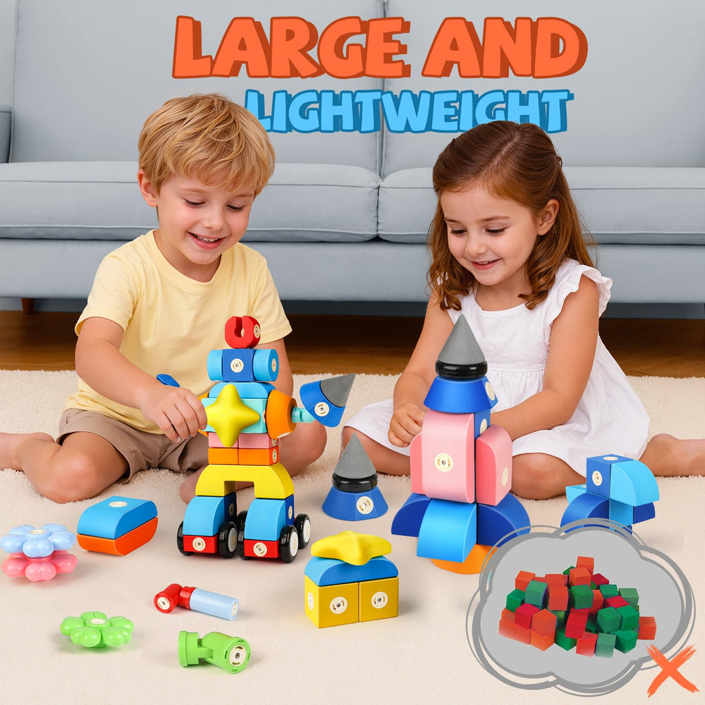 Joyfresh Montessori-inspired blocks spark imagination and early math skills.