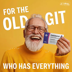 Joyful Clan OldGitamol prescription bag enhances the authentic prank.