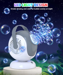Joyfuture bubble machine is ideal for kids ages 3 and up during celebrations.