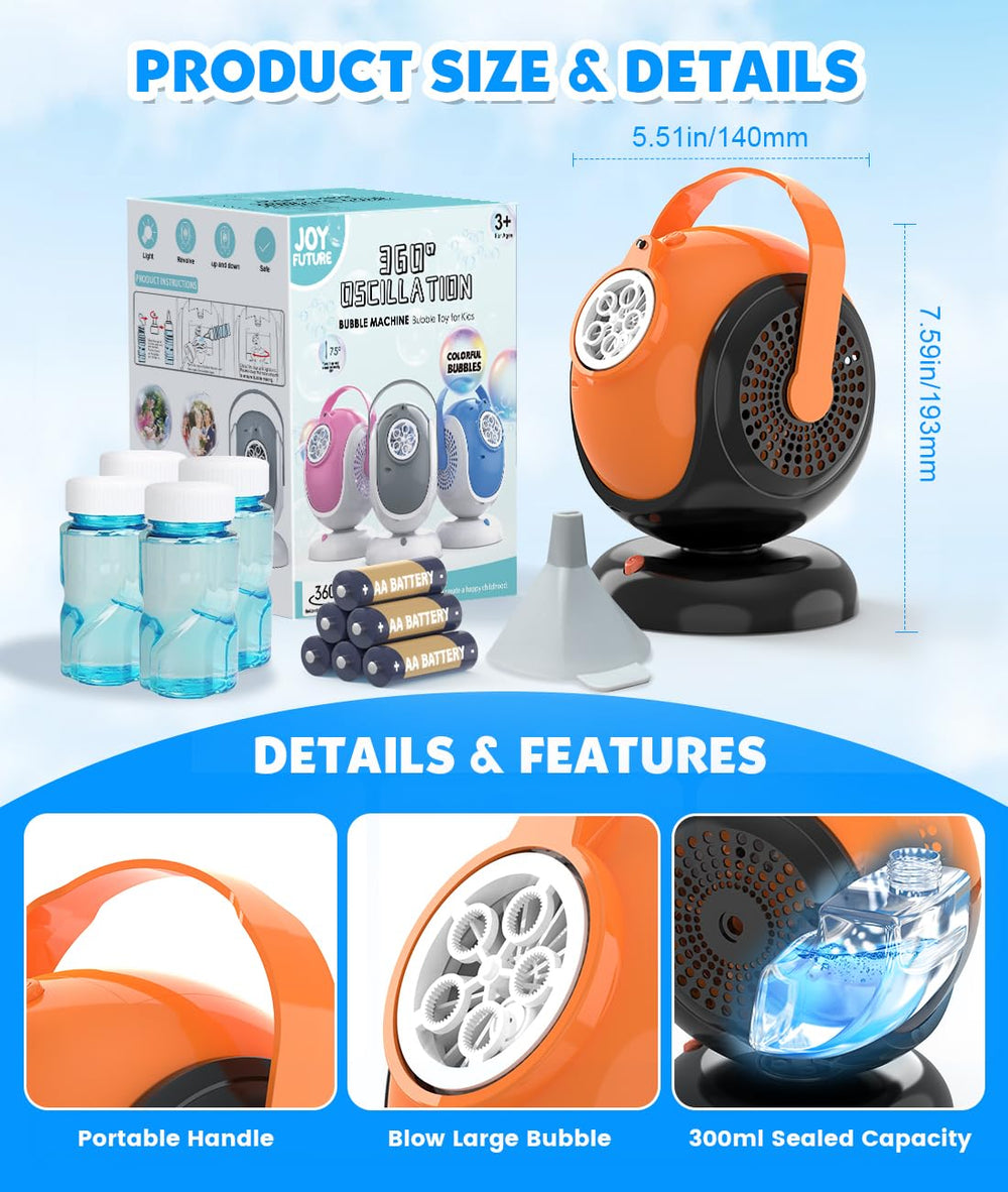 Joyfuture bubble machine makes a kid-friendly gift for parties and playtime.