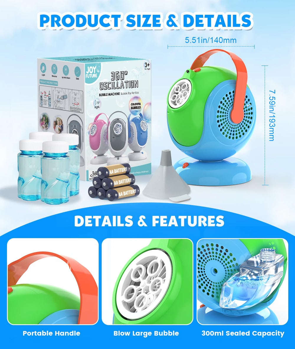 Joyfuture Bubble Machine makes a delightful gift for kids at birthdays and holidays.