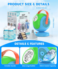 Joyfuture Bubble Machine makes a delightful gift for kids at birthdays and holidays.