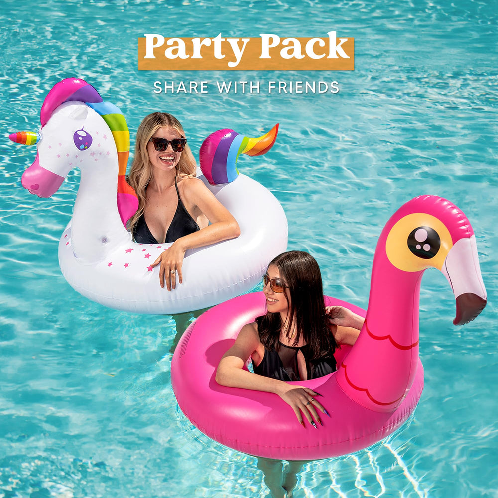 JOYIN 2-pack pool float set, delivers shared laughter and easy summer decor.