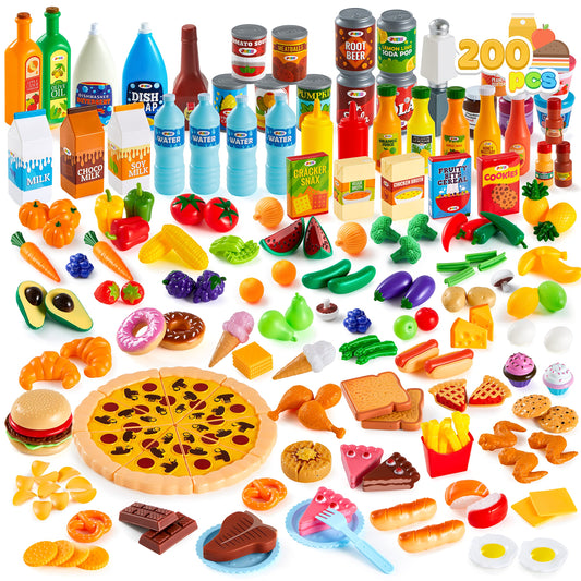 JOYIN 200-piece play food set front view for imaginative kitchen fun