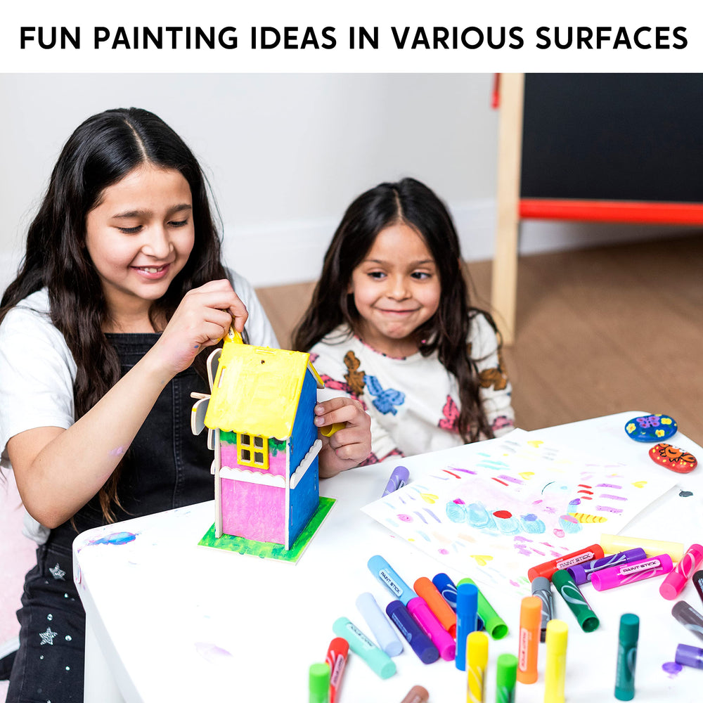 JOYIN 36-color tempera sticks offer a mess-free, washable art experience.