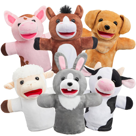 JOYIN pig hand puppet with moving mouth; encourages imaginative storytelling for toddlers