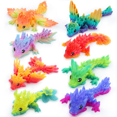 JOYIN 8-pack dragon poseable design, flexible joints for dynamic desk displays.
