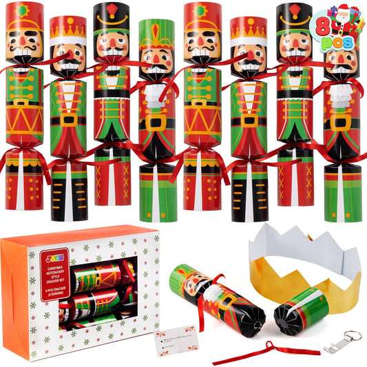JOYIN 8-pcs Christmas no-snap party favor with red dice for playful table decor