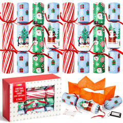 JOYIN 8-pcs Christmas party favor pack with festive table decor and surprise items.